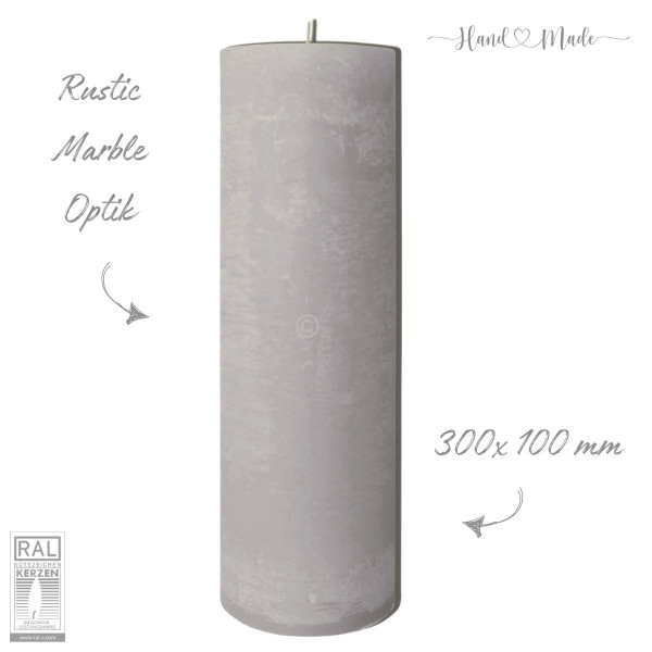 Rustik Kerze - Betongrau | Vintage-Shabby Chic-Copy Test